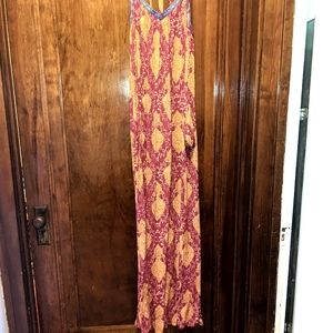 Xhilaration XS long orange and pink dress